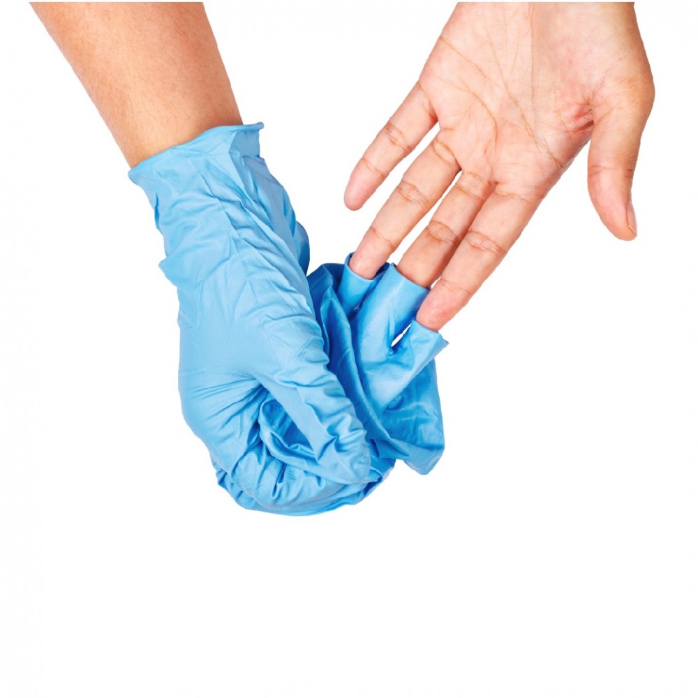 Powder Free Non Steril Blue Nitrile Gloves 2.75mil Large